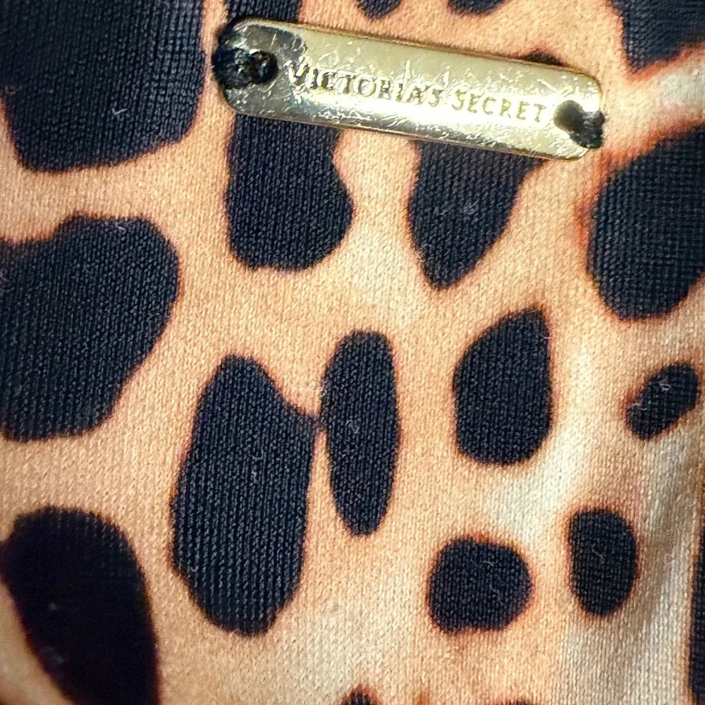 Victoria's Secret Leopard Print Bikini‎ Bottom High Leg V-Front Swim Small